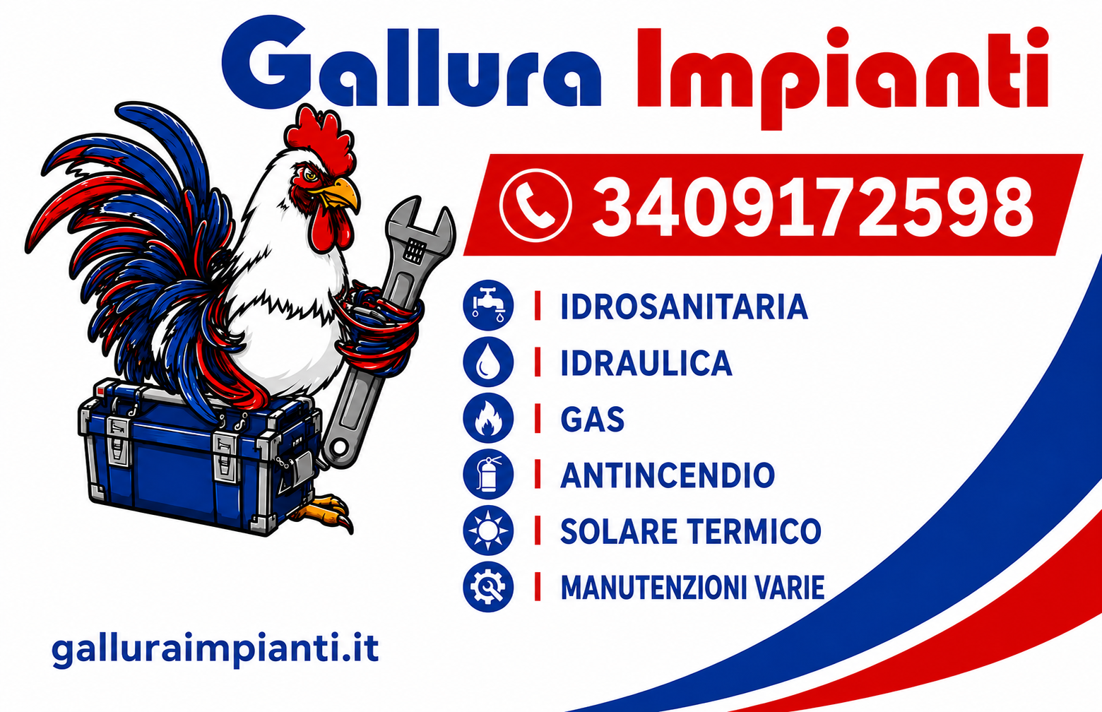 Biglietto da visita Gallura Impianti — servizi