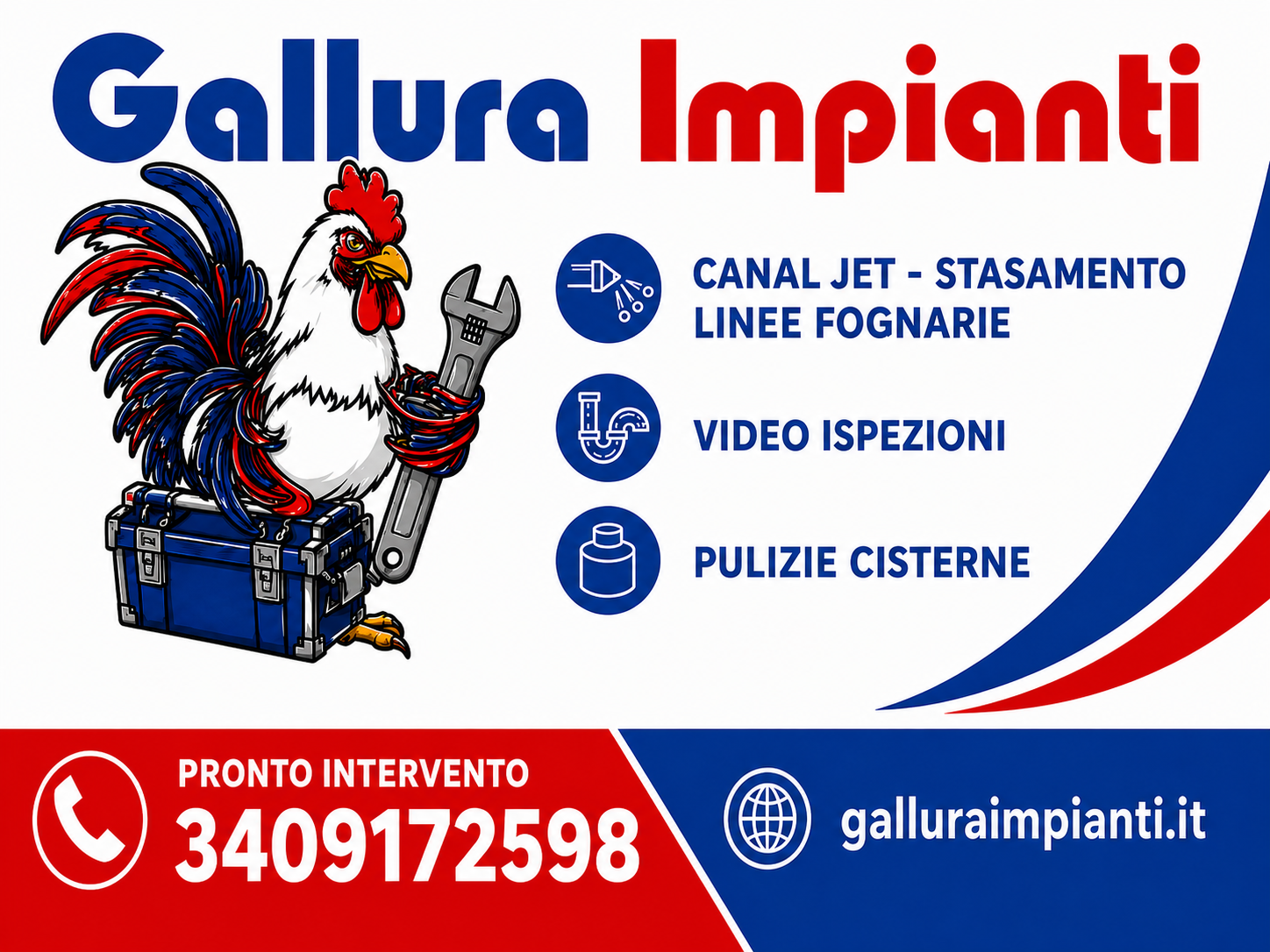 Biglietto da visita Gallura Impianti — pronto intervento