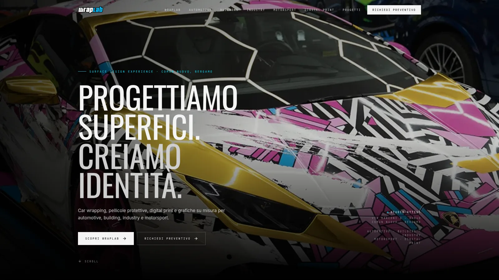 Anteprima del sito WrapLab